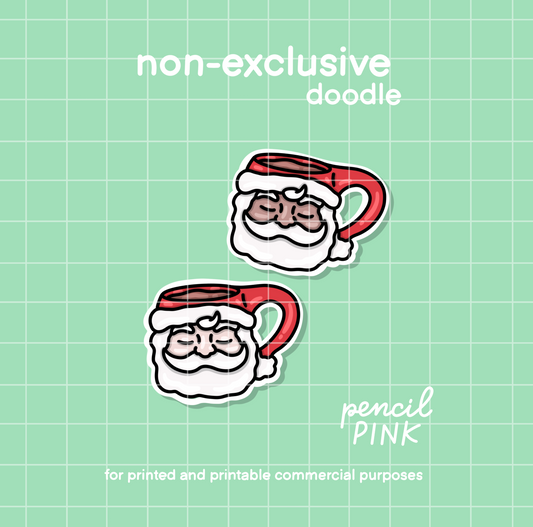 Christmas Santa tea cup (2 skin colors) (efp)