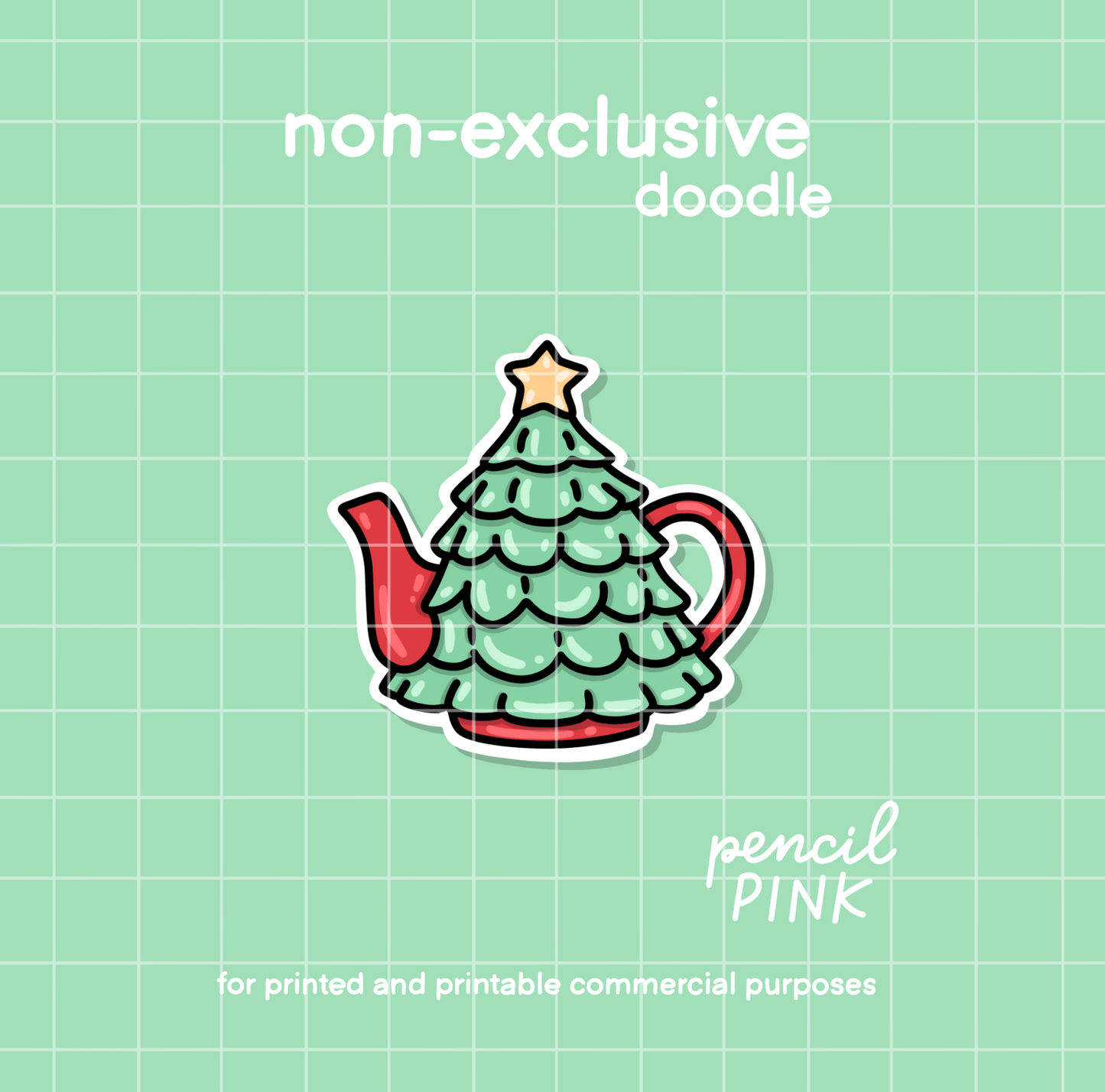 Christmas tree tea pot (efp)